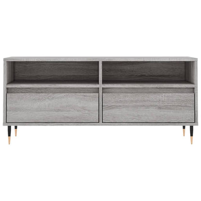 Tv-Meubel 00X34,5X44,5 Cm Bewerkt Hout Eikenkleur Grijs sonoma