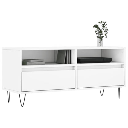 Tv-Meubel 00X34,5X44,5 Cm Bewerkt Hout Wit