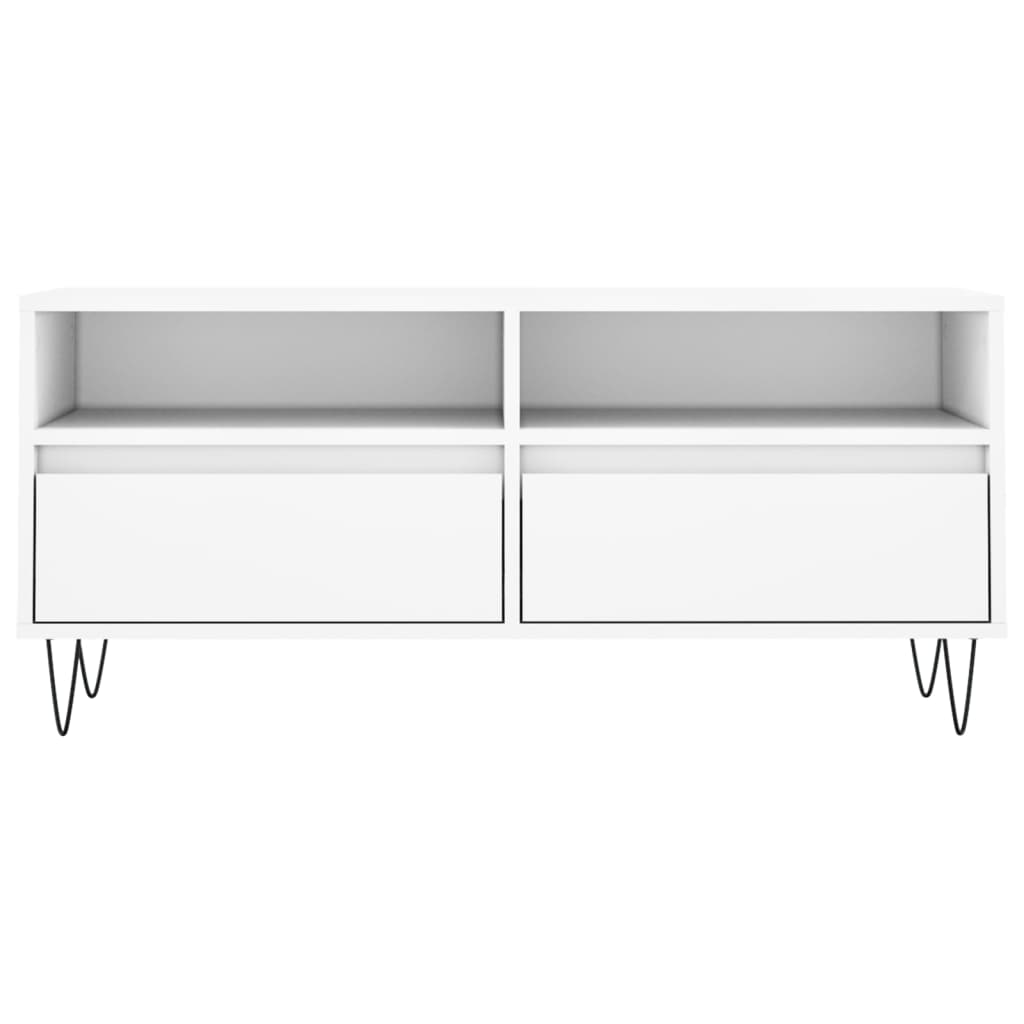 Tv-Meubel 00X34,5X44,5 Cm Bewerkt Hout Wit