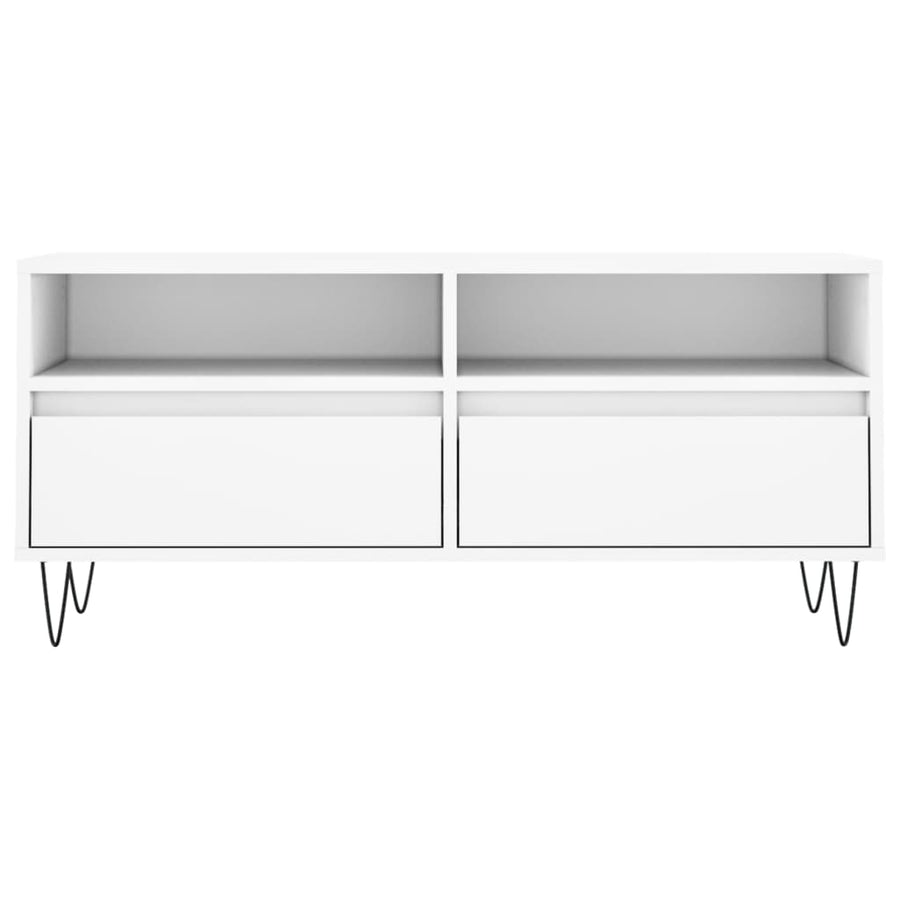 Tv-Meubel 00X34,5X44,5 Cm Bewerkt Hout Wit