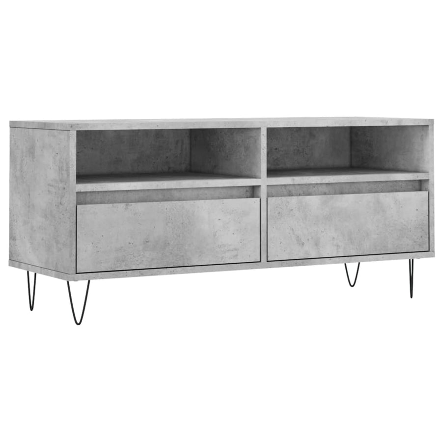 Tv-Meubel 00X34,5X44,5 Cm Bewerkt Hout Betongrijs