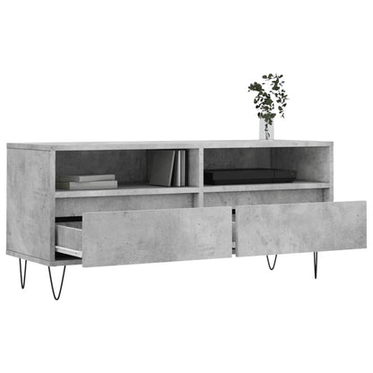 Tv-Meubel 00X34,5X44,5 Cm Bewerkt Hout Betongrijs