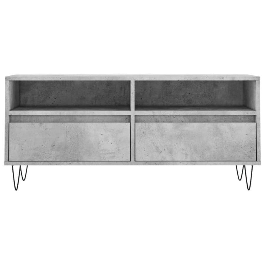 Tv-Meubel 00X34,5X44,5 Cm Bewerkt Hout Betongrijs
