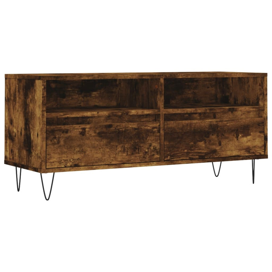 Tv-Meubel 00X34,5X44,5 Cm Bewerkt Hout Kleurig Gerookt eiken