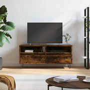 Tv-meubel 100x34,5x44,5 cm bewerkt hout gerookt eiken