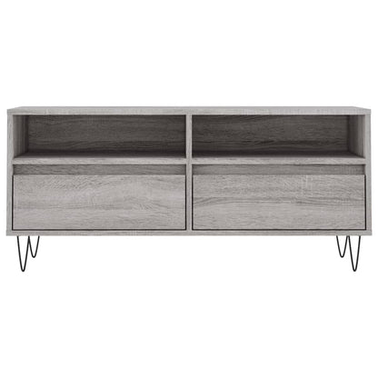 Tv-Meubel 00X34,5X44,5 Cm Bewerkt Hout Eikenkleur Grijs sonoma