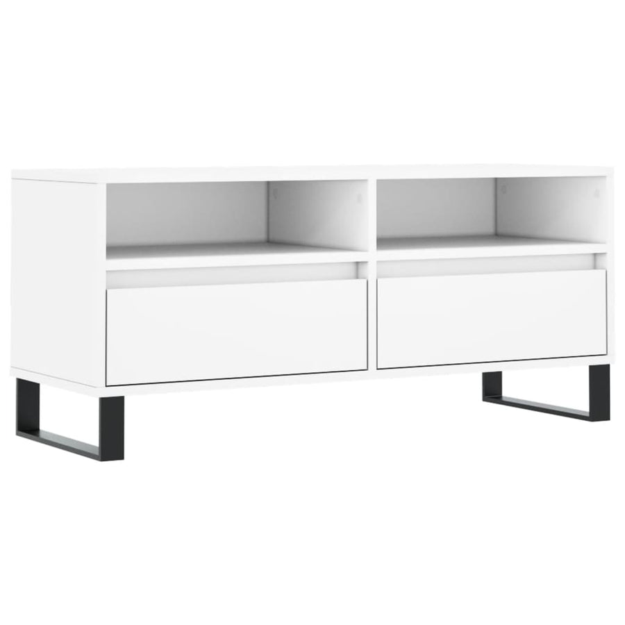 Tv-Meubel 00X34,5X44,5 Cm Bewerkt Hout Wit