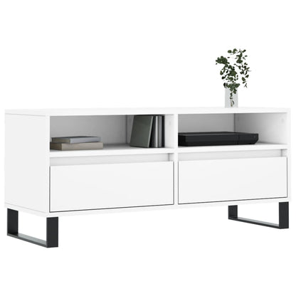 Tv-Meubel 00X34,5X44,5 Cm Bewerkt Hout Wit