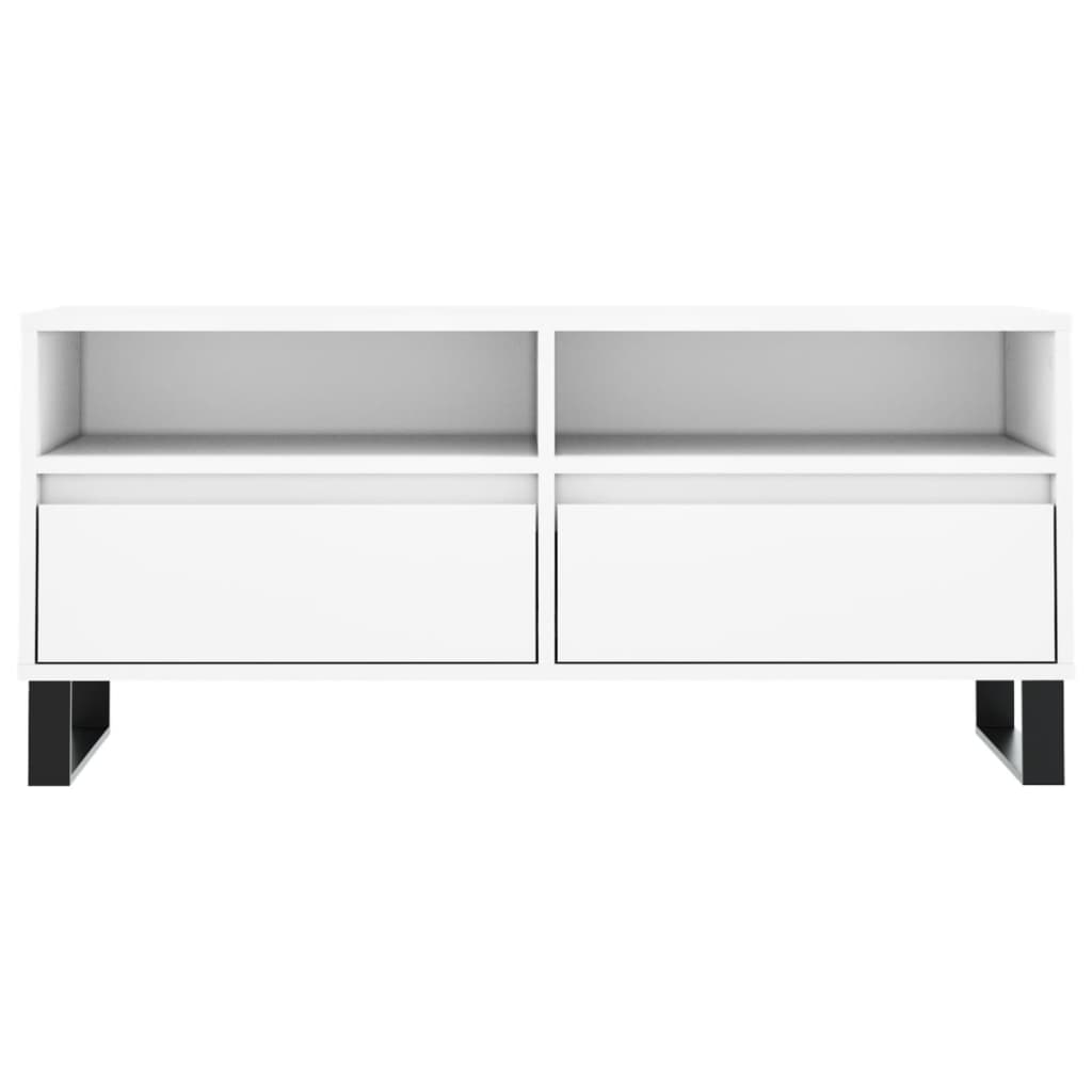 Tv-Meubel 00X34,5X44,5 Cm Bewerkt Hout Wit
