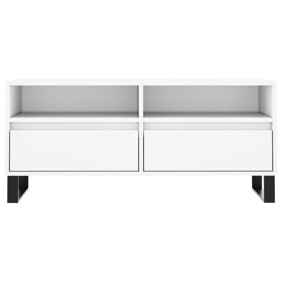 Tv-Meubel 00X34,5X44,5 Cm Bewerkt Hout Wit