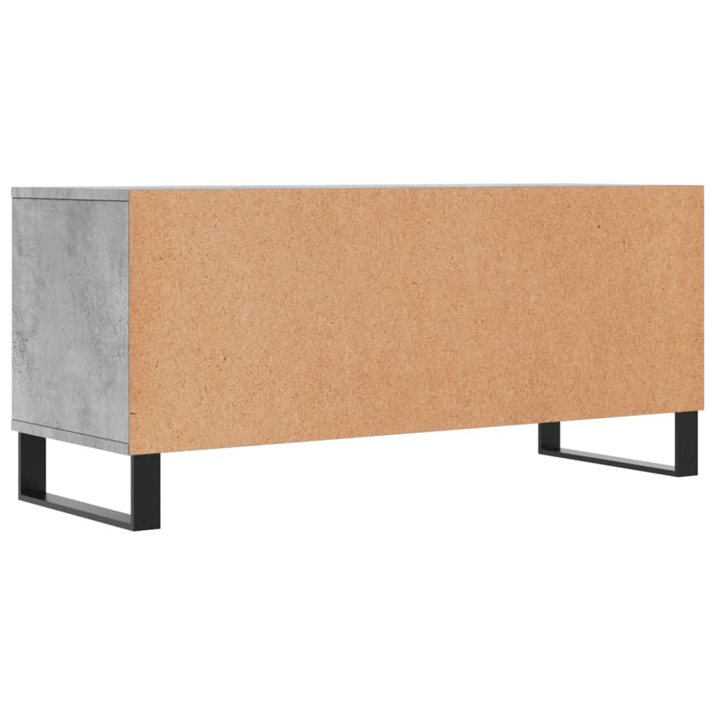 Tv-Meubel 100X34,5X44,5 Cm Bewerkt Hout Betongrijs