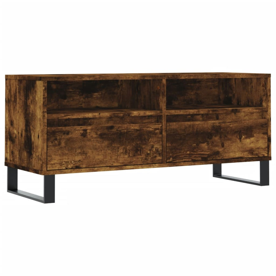 Tv-Meubel 00X34,5X44,5 Cm Bewerkt Hout Kleurig Gerookt eiken