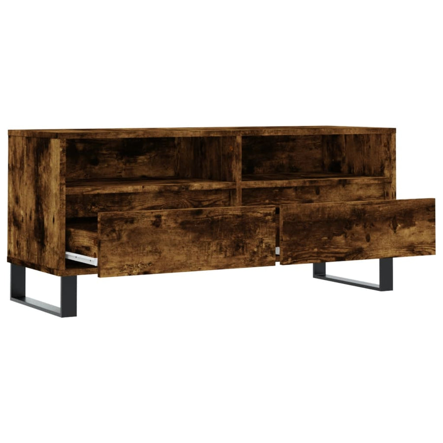 Tv-Meubel 00X34,5X44,5 Cm Bewerkt Hout Kleurig Gerookt eiken