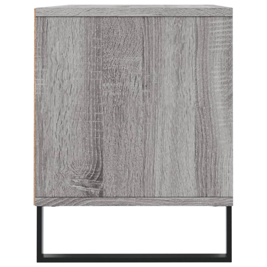 Tv-Meubel 100X34,5X44,5 Cm Bewerkt Hout Eikenkleur Grijs sonoma