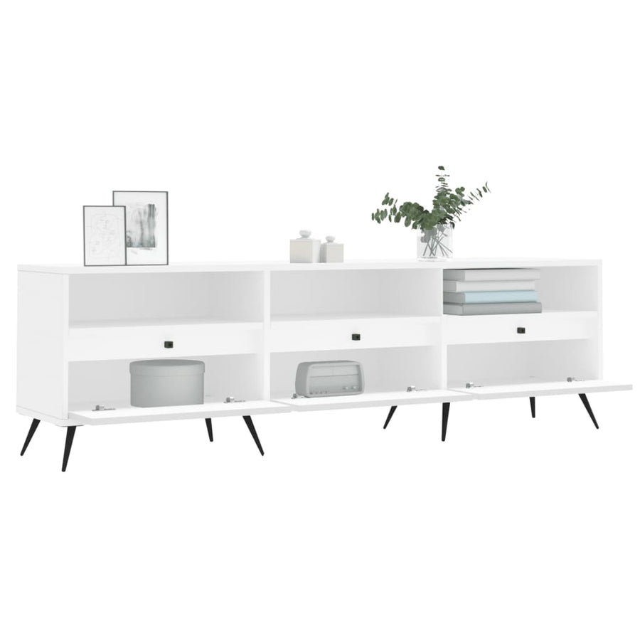 Tv-Meubel 50X30X44,5 Cm Bewerkt Hout Wit