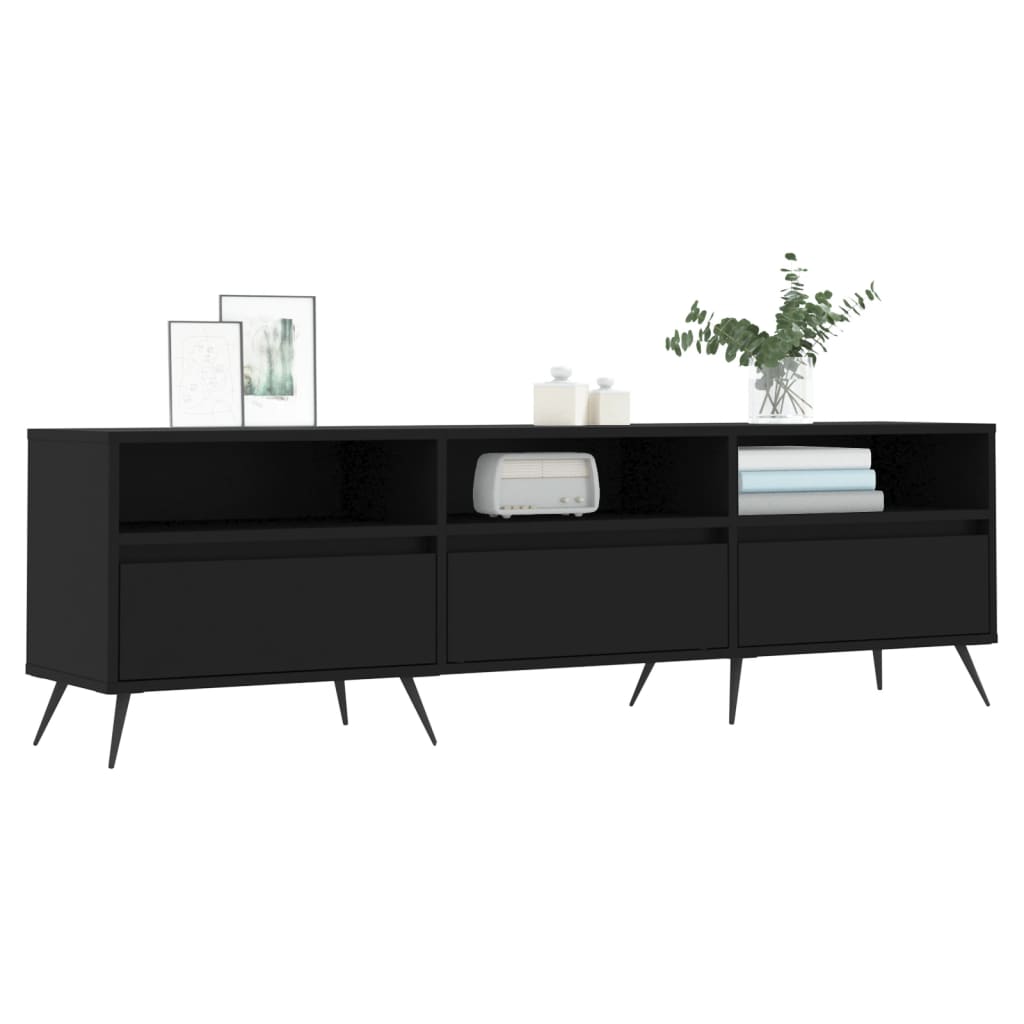 Tv-Meubel 150X30X44,5 Cm Bewerkt Hout Zwart