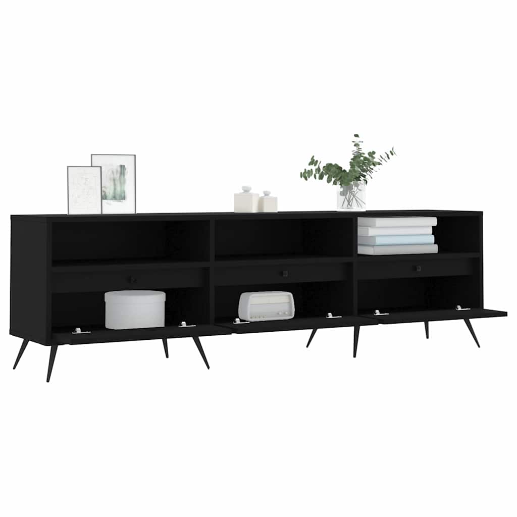 Tv-Meubel 150X30X44,5 Cm Bewerkt Hout Zwart