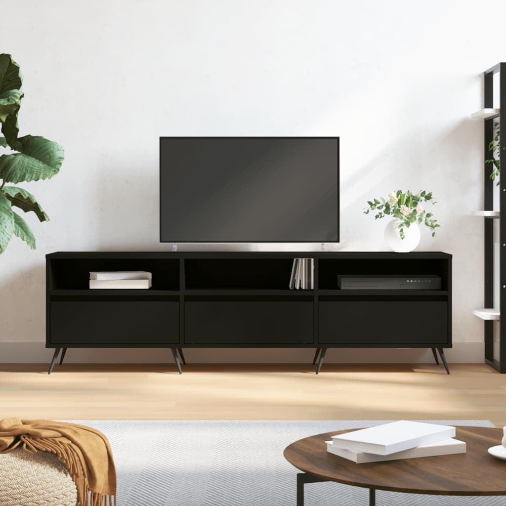 Tv-Meubel 150X30X44,5 Cm Bewerkt Hout Zwart