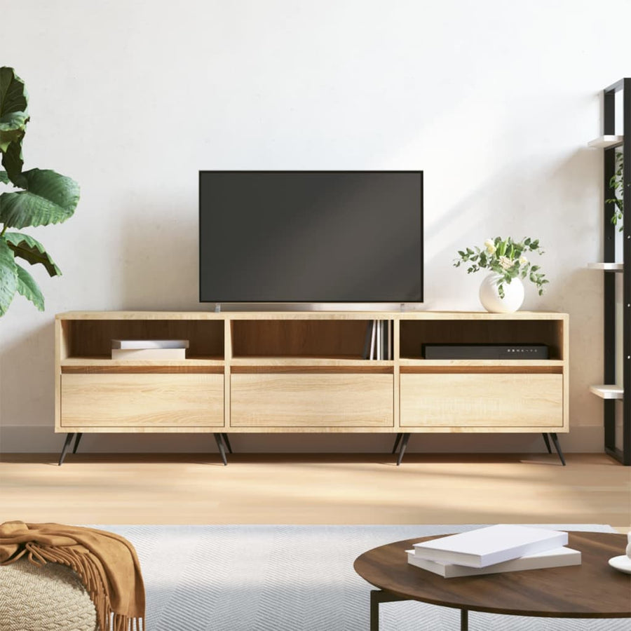 Tv-Meubel 50X30X44,5 Cm Bewerkt Hout Kleurig Sonoma eiken