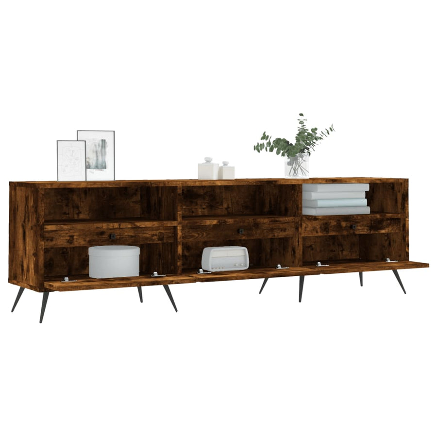 Tv-Meubel 50X30X44,5 Cm Bewerkt Hout Kleurig Gerookt eiken