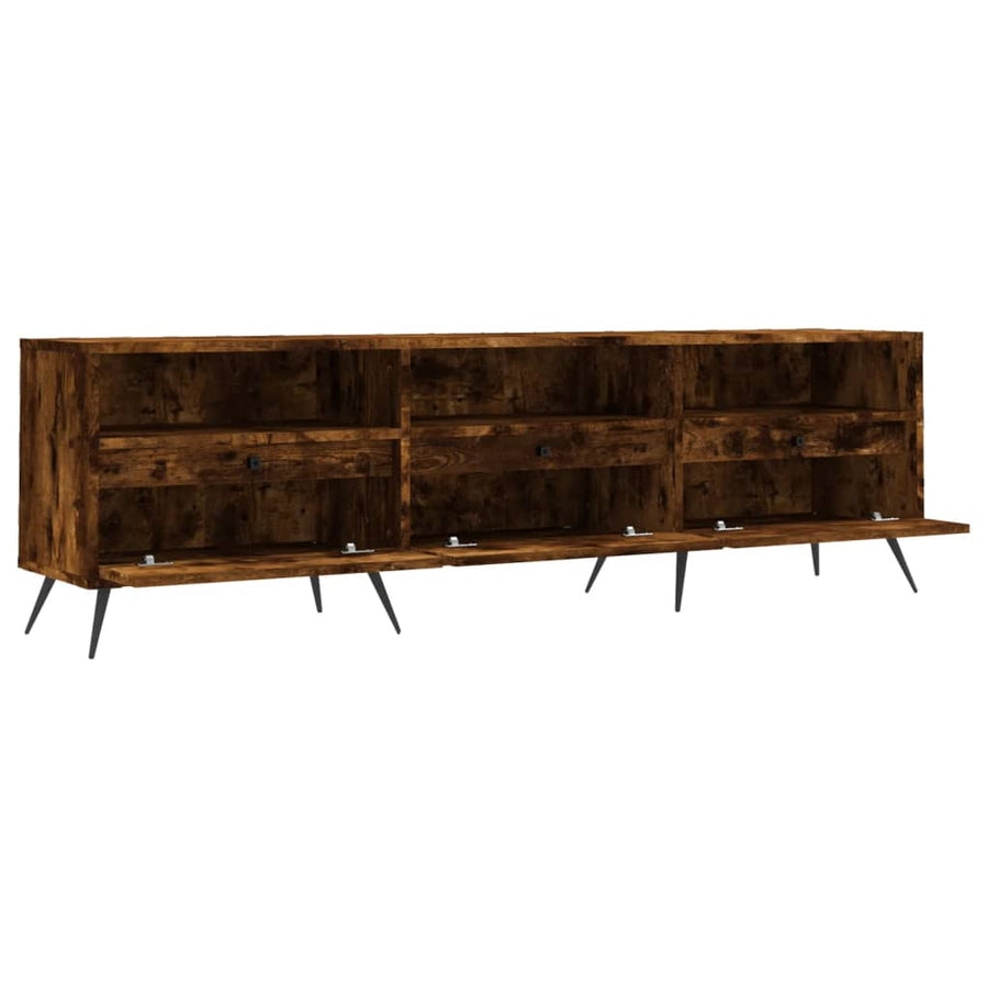Tv-Meubel 50X30X44,5 Cm Bewerkt Hout Kleurig Gerookt eiken