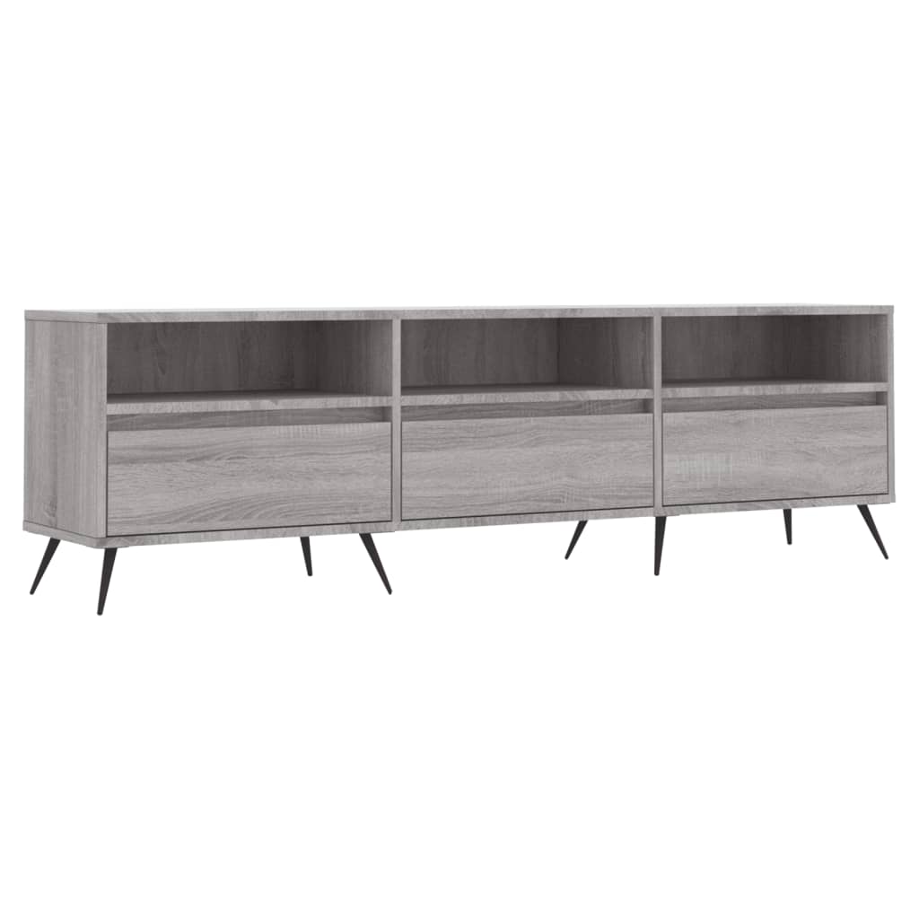 Tv-Meubel 50X30X44,5 Cm Bewerkt Hout Eikenkleurig Grijs sonoma