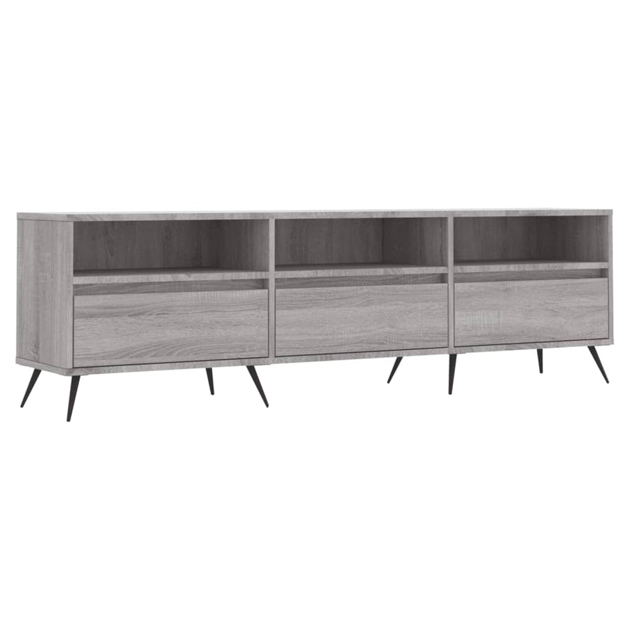 Tv-Meubel 50X30X44,5 Cm Bewerkt Hout Eikenkleurig Grijs sonoma