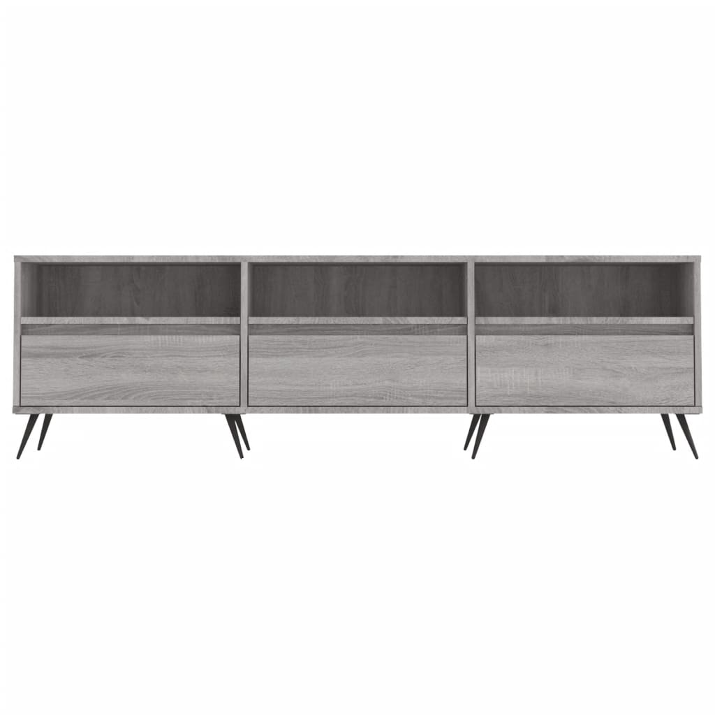 Tv-Meubel 50X30X44,5 Cm Bewerkt Hout Eikenkleurig Grijs sonoma