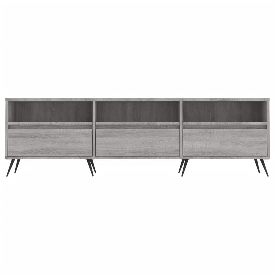 Tv-Meubel 50X30X44,5 Cm Bewerkt Hout Eikenkleurig Grijs sonoma