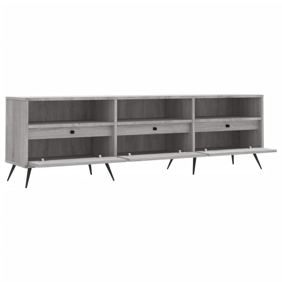 Tv-Meubel 50X30X44,5 Cm Bewerkt Hout Eikenkleurig Grijs sonoma