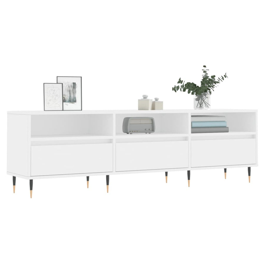 Tv-Meubel 150X30X44,5 Cm Bewerkt Hout Wit