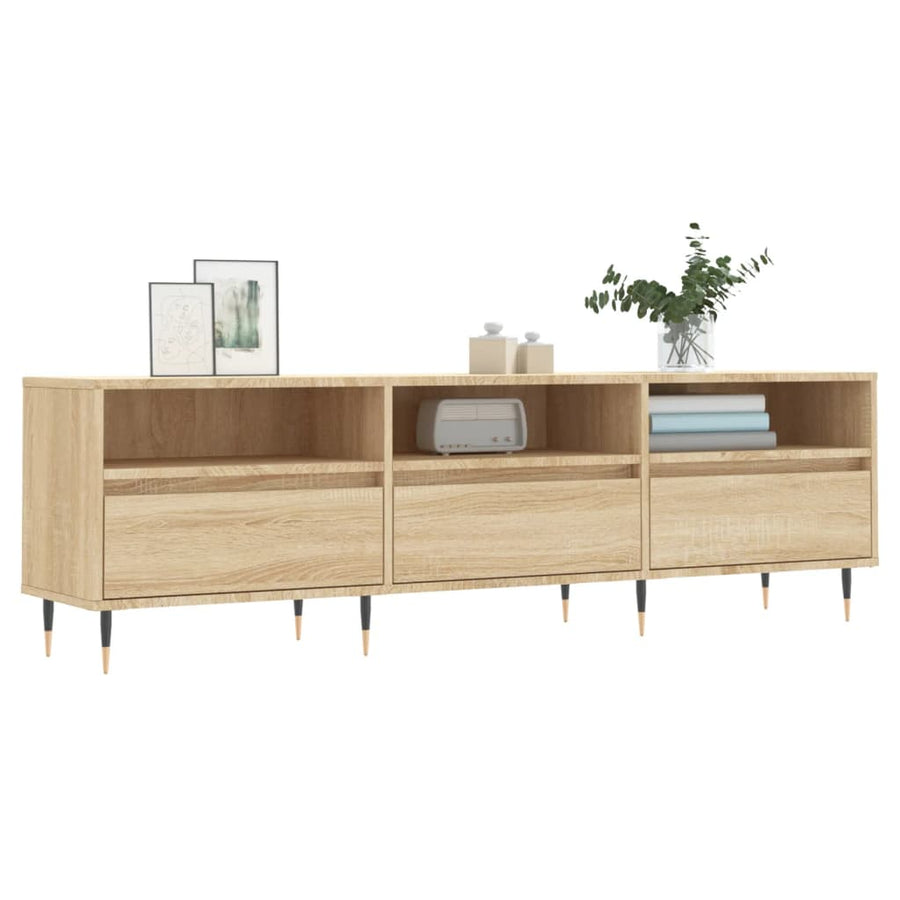 Tv-Meubel 150X30X44,5 Cm Bewerkt Hout Kleurig Sonoma eiken