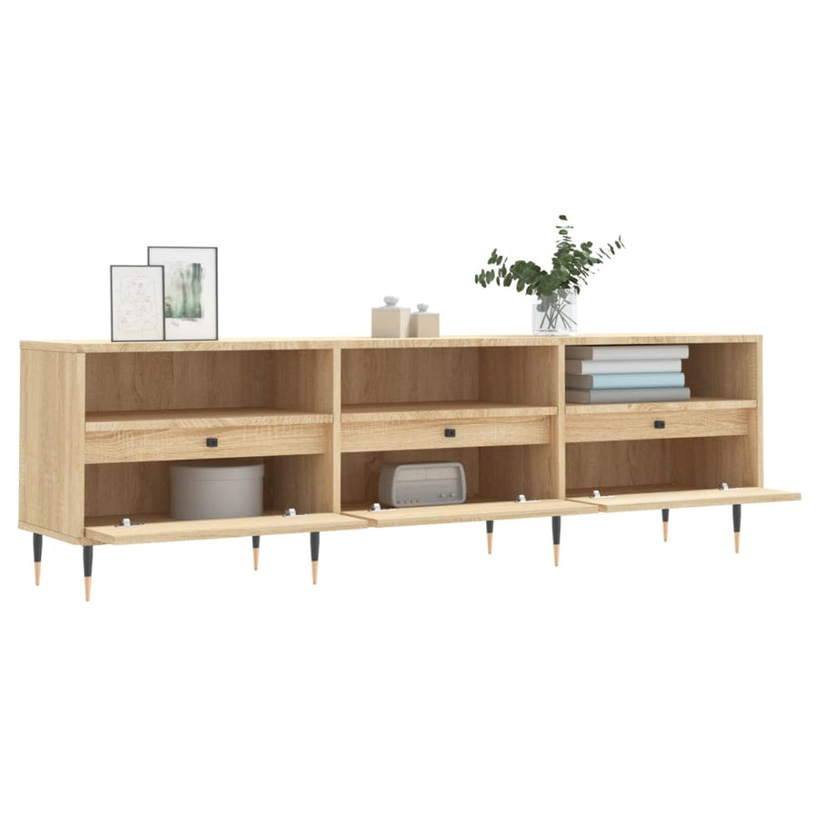 Tv-Meubel 150X30X44,5 Cm Bewerkt Hout Kleurig Sonoma eiken