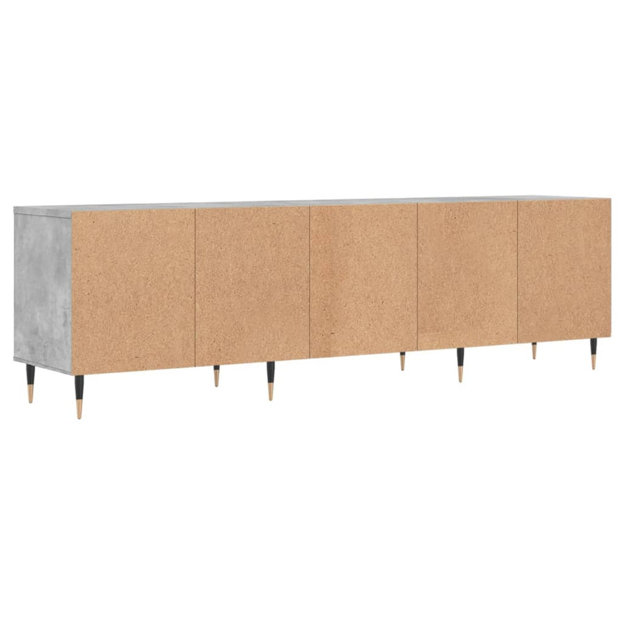 Tv-Meubel 150X30X44,5 Cm Bewerkt Hout Betongrijs