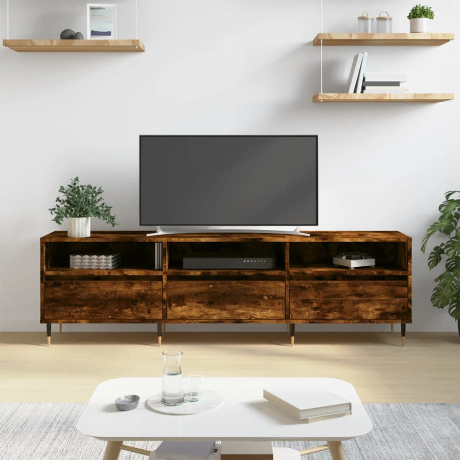Tv-Meubel 150X30X44,5 Cm Bewerkt Hout Kleurig Gerookt eiken
