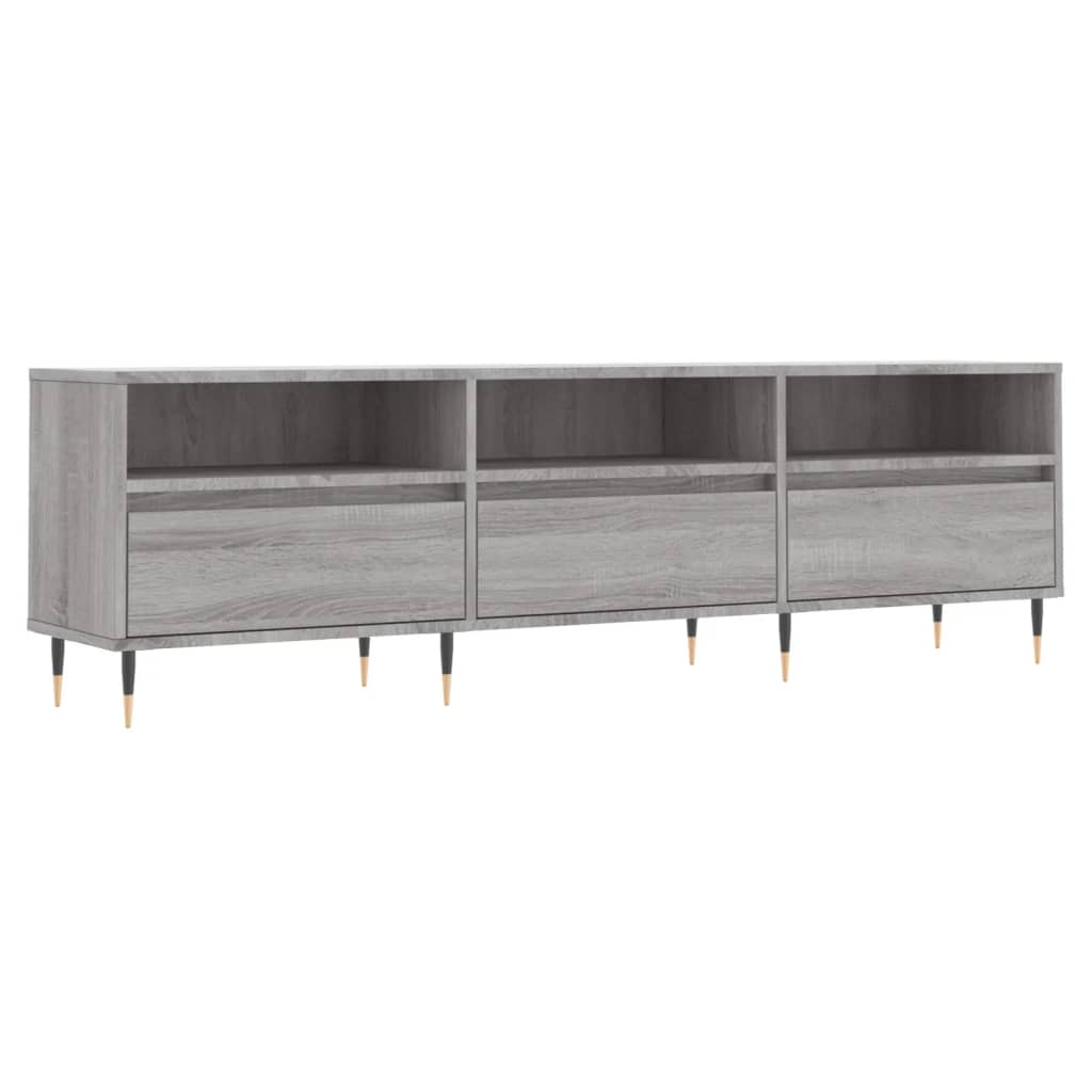 Tv-Meubel 50X30X44,5 Cm Bewerkt Hout Eikenkleurig Grijs sonoma