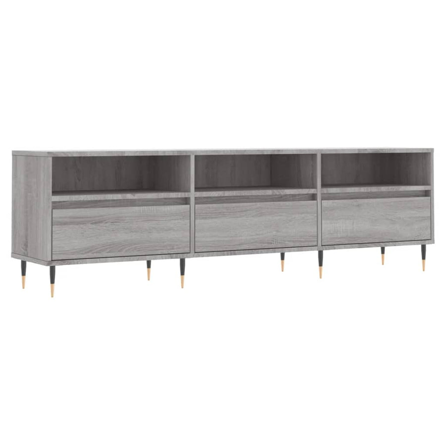 Tv-Meubel 50X30X44,5 Cm Bewerkt Hout Eikenkleurig Grijs sonoma