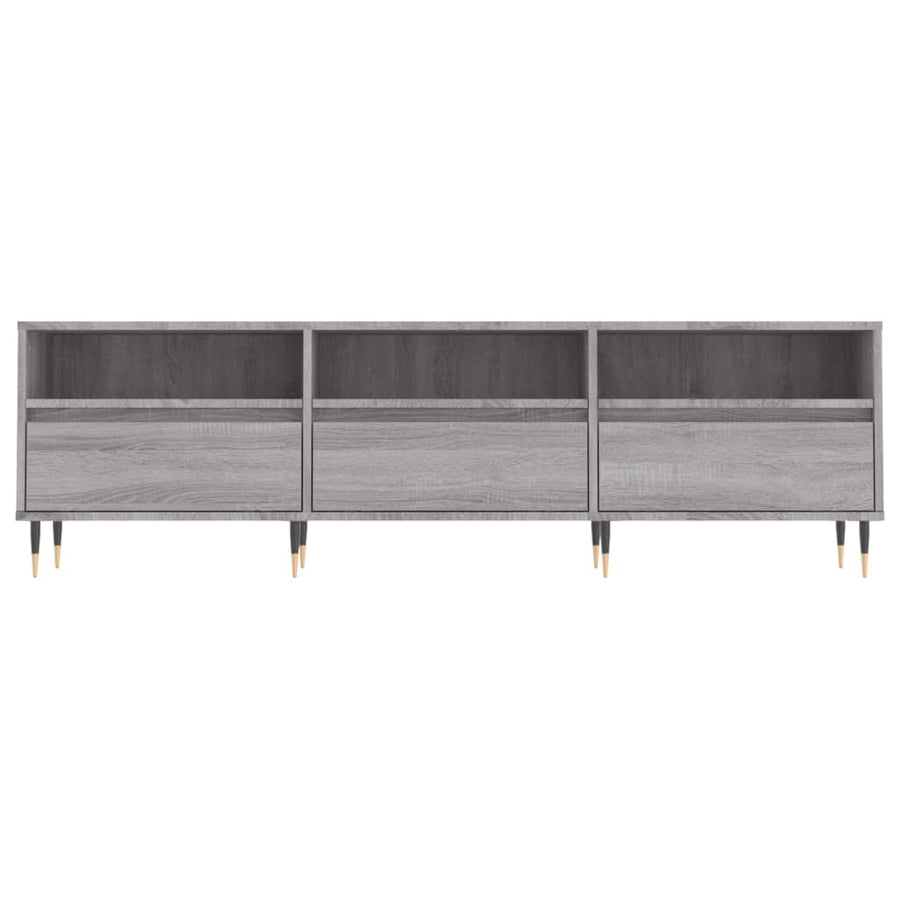 Tv-Meubel 50X30X44,5 Cm Bewerkt Hout Eikenkleurig Grijs sonoma