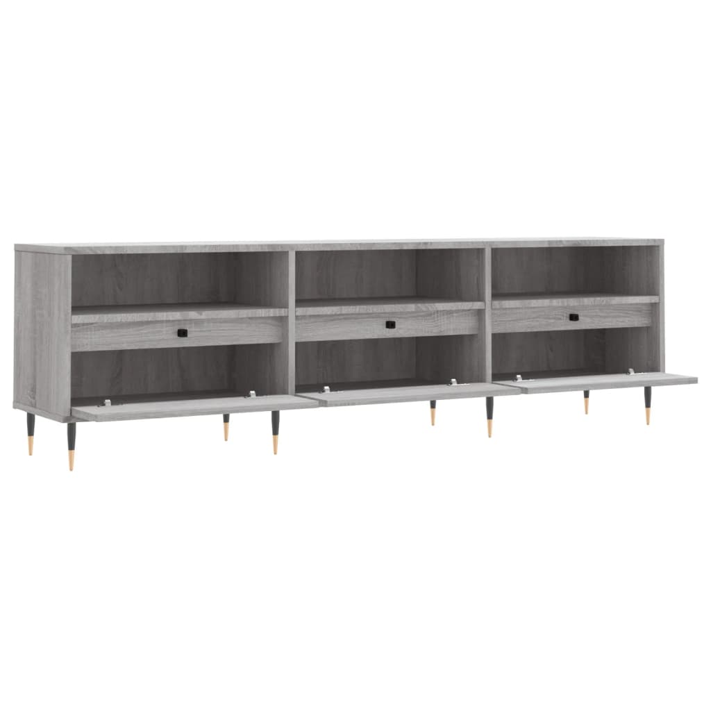 Tv-Meubel 50X30X44,5 Cm Bewerkt Hout Eikenkleurig Grijs sonoma