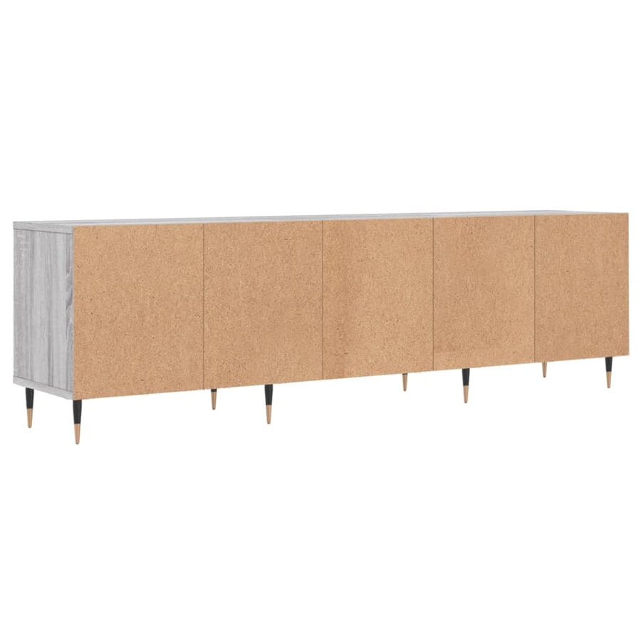 Tv-Meubel 50X30X44,5 Cm Bewerkt Hout Eikenkleurig Grijs sonoma