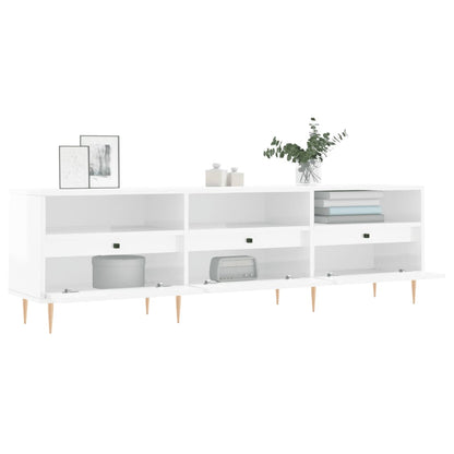 Tv-Meubel 50X30X44,5 Cm Bewerkt Hout Hoogglans wit