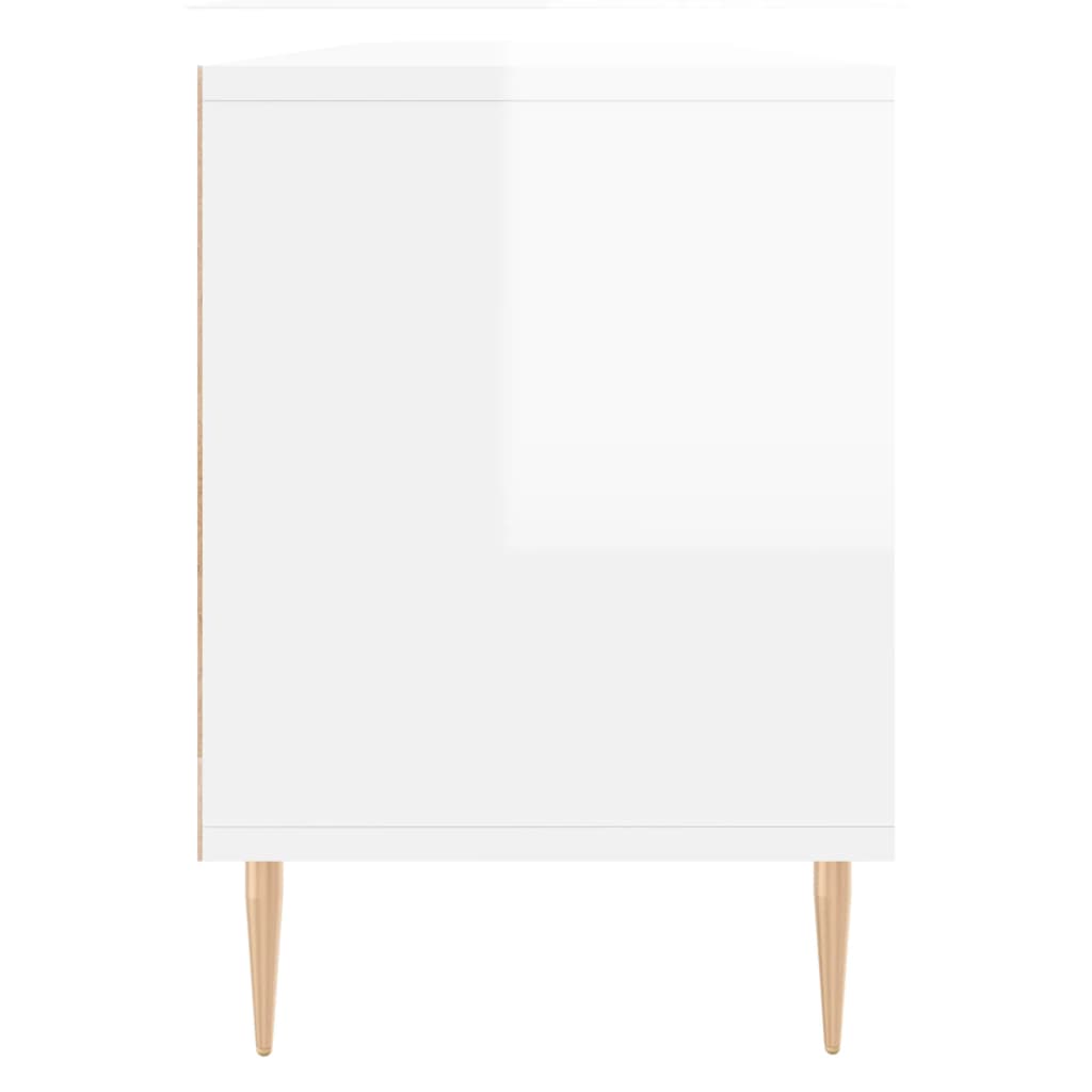 Tv-Meubel 50X30X44,5 Cm Bewerkt Hout Hoogglans wit