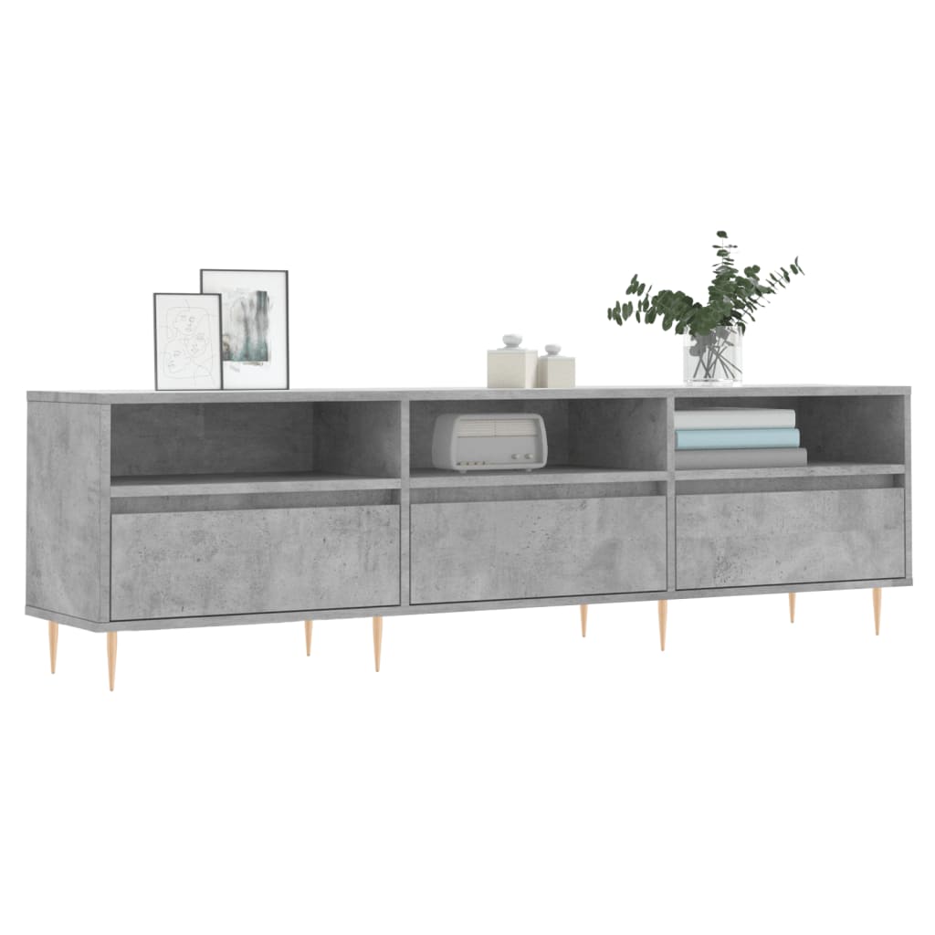 Tv-Meubel 50X30X44,5 Cm Bewerkt Hout Betongrijs