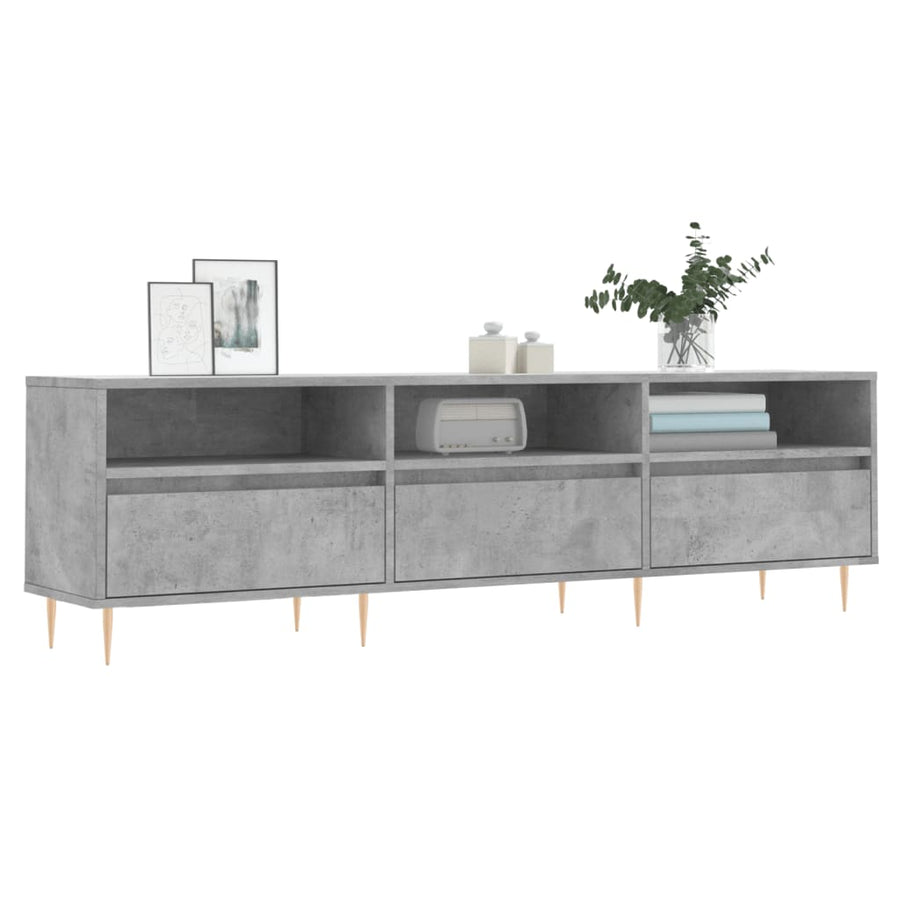 Tv-Meubel 50X30X44,5 Cm Bewerkt Hout Betongrijs