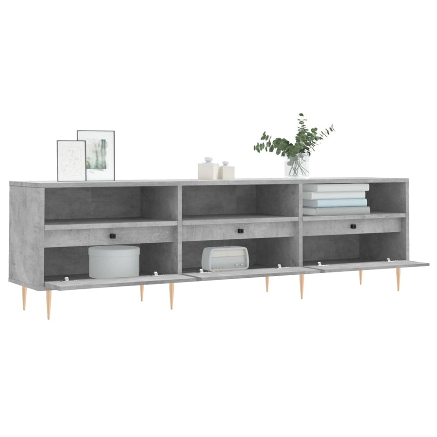 Tv-Meubel 50X30X44,5 Cm Bewerkt Hout Betongrijs