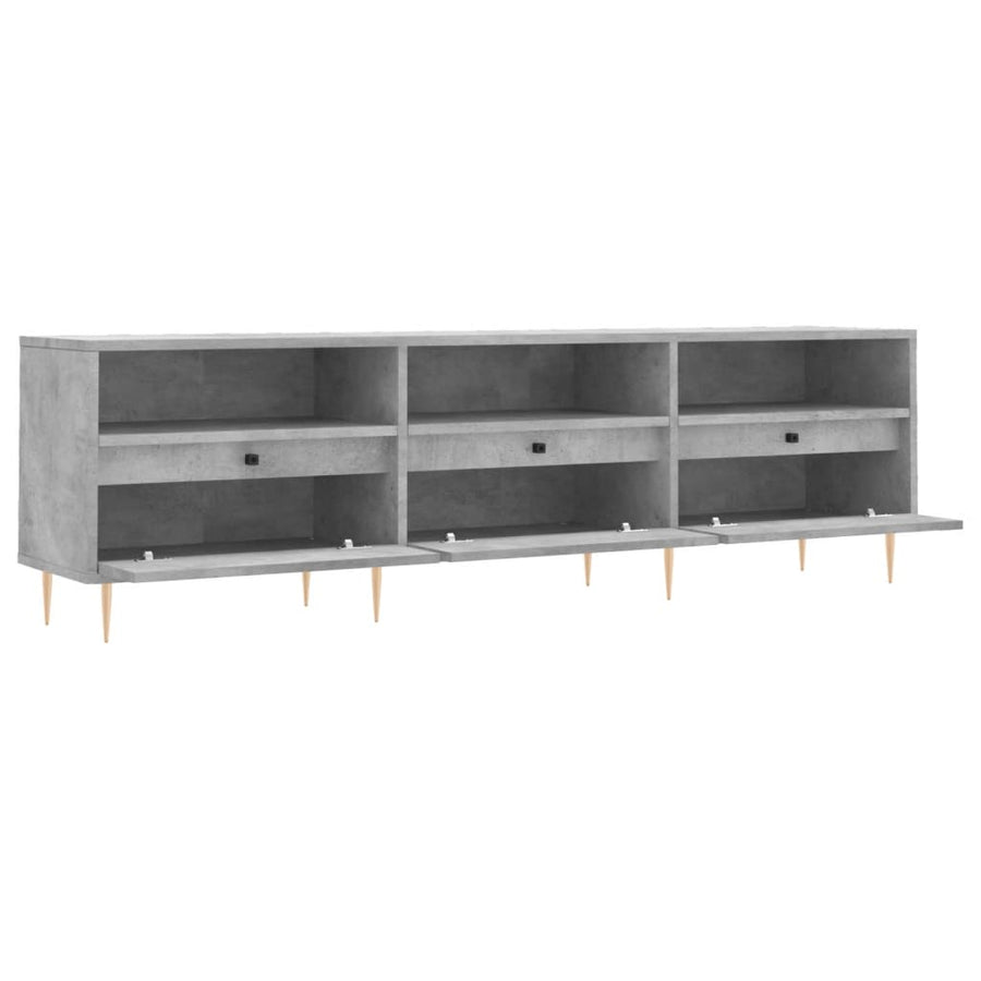 Tv-Meubel 50X30X44,5 Cm Bewerkt Hout Betongrijs