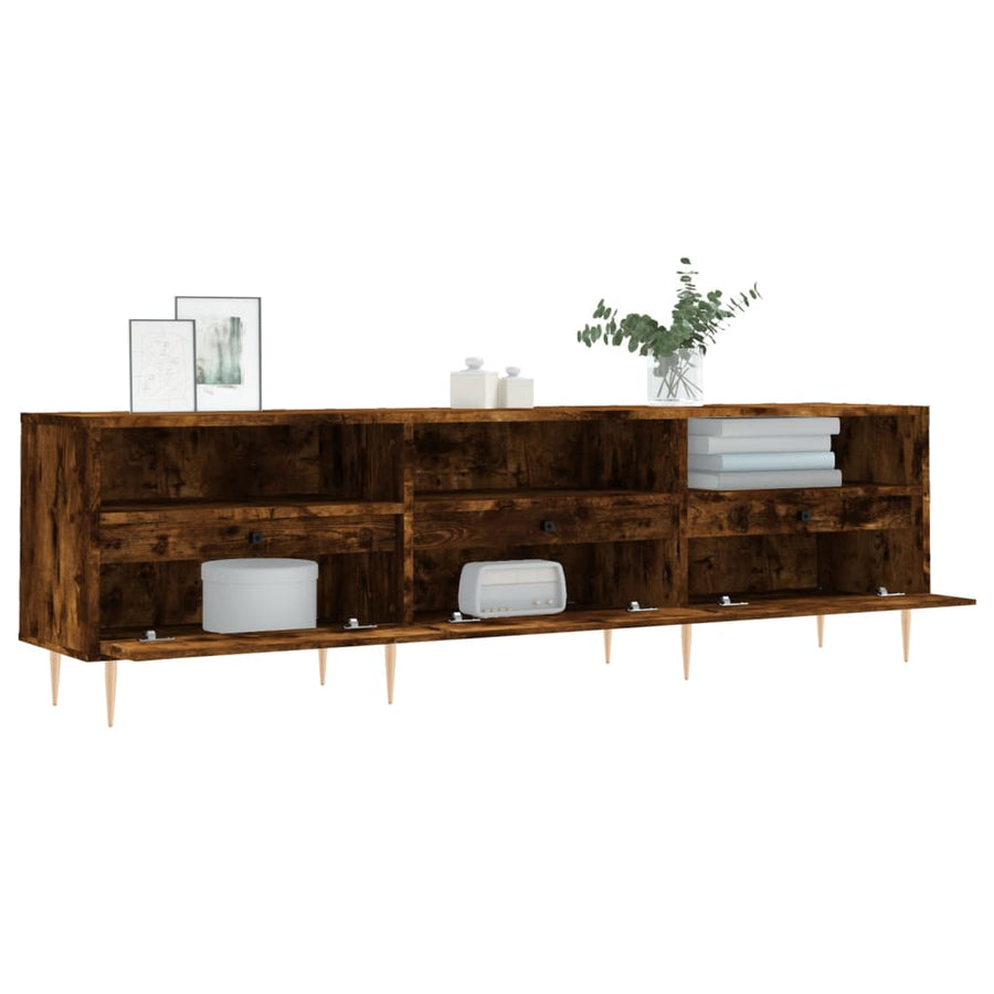 Tv-Meubel 50X30X44,5 Cm Bewerkt Hout Kleurig Gerookt eiken