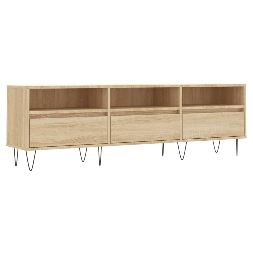Tv-Meubel 150X30X44,5 Cm Bewerkt Hout Sonoma Eikenkleurig