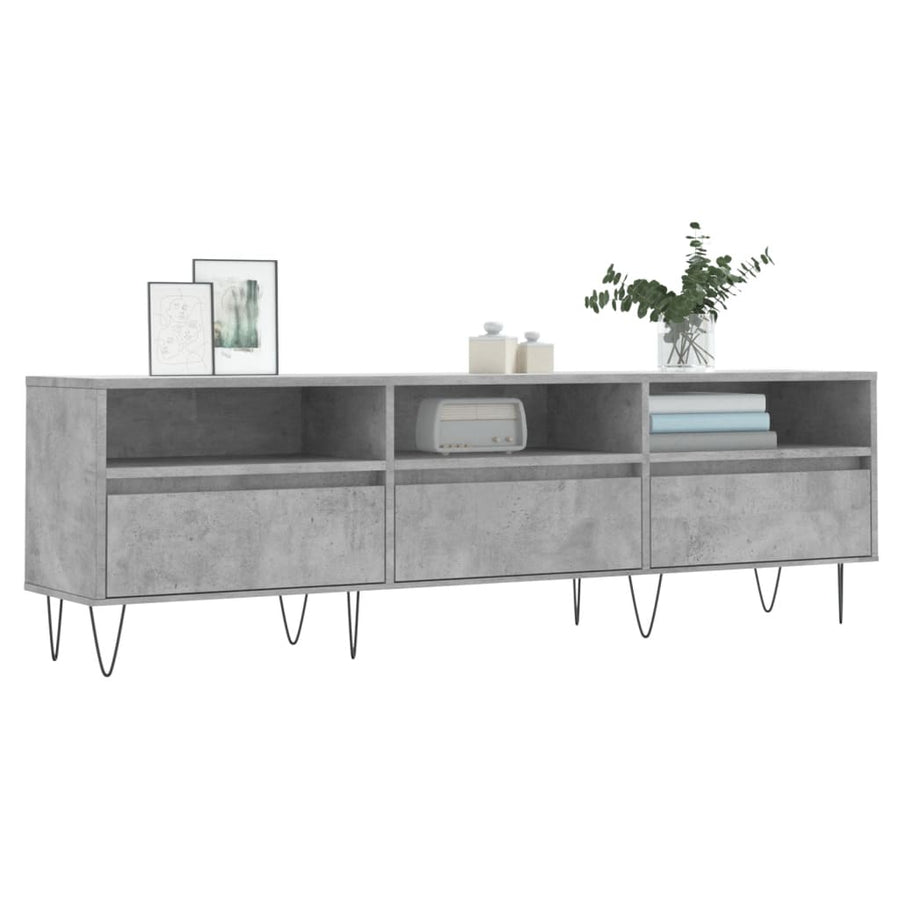 Tv-Meubel 50X30X44,5 Cm Bewerkt Hout Betongrijs