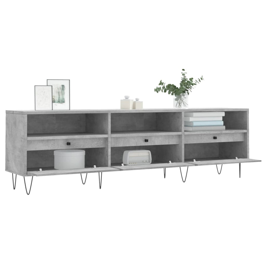 Tv-Meubel 50X30X44,5 Cm Bewerkt Hout Betongrijs